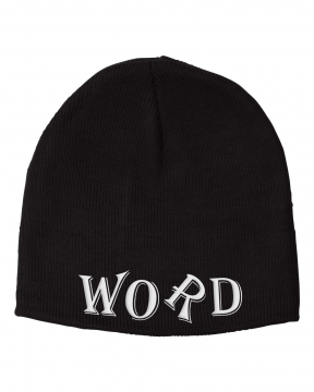 word black beanie