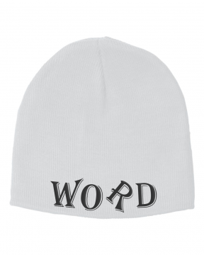 word white beanie